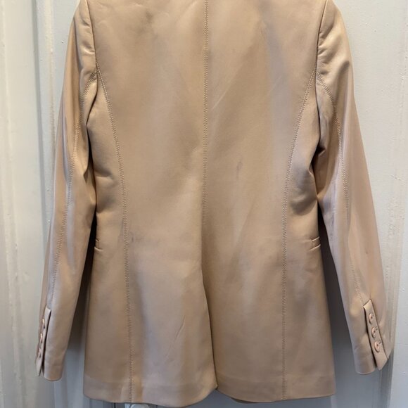 Alice + Olivia Macey Faux Beige Leather Blazer - Picture 15 of 15